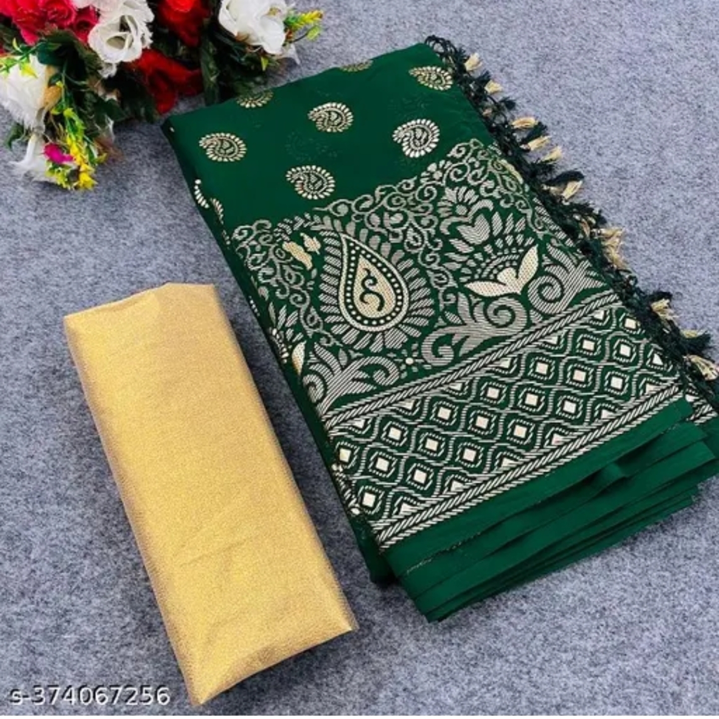 Women Foil Printed Georgette Saree 6-374067256