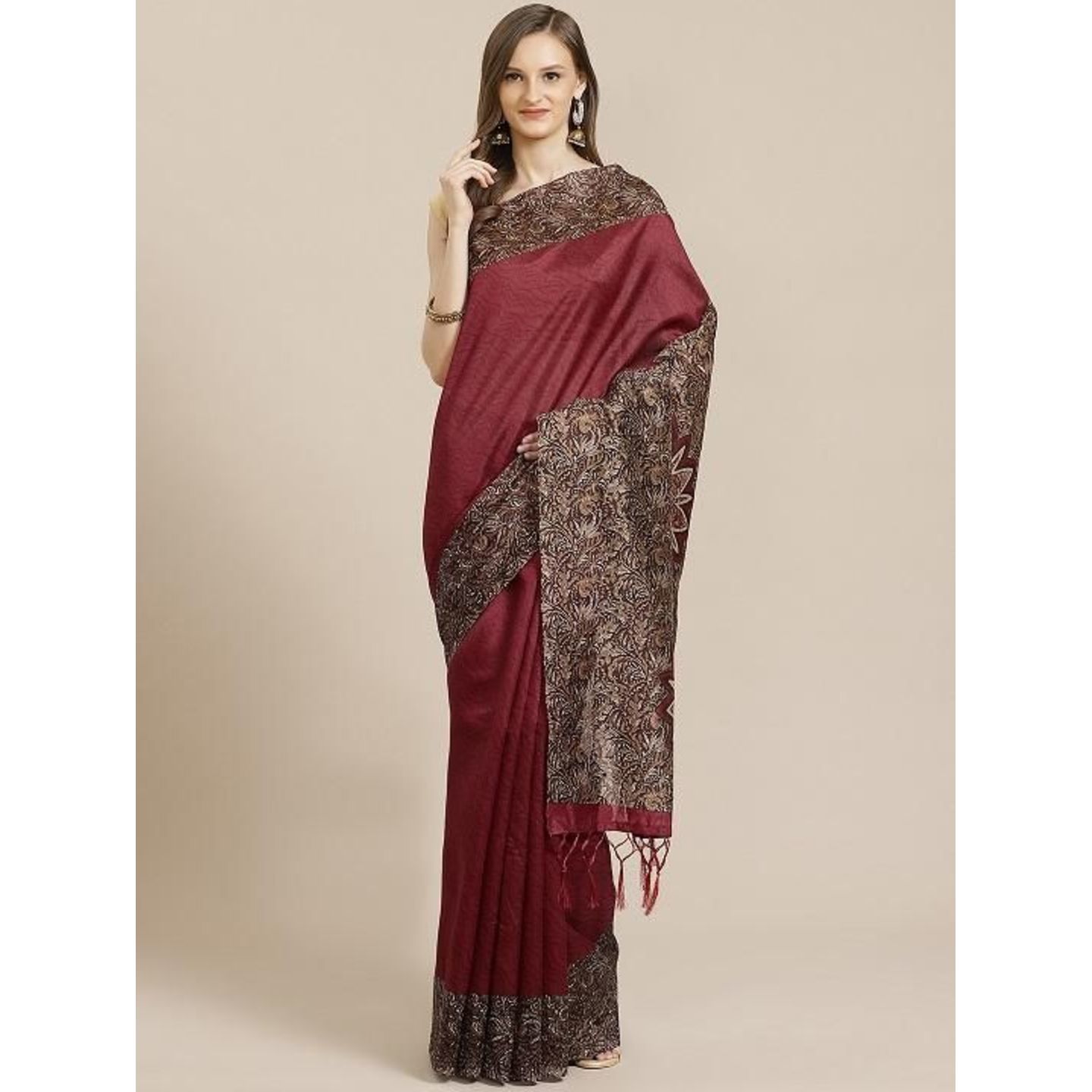 Elegant Printed Mysore Silk Saree (Code: C1773189)
