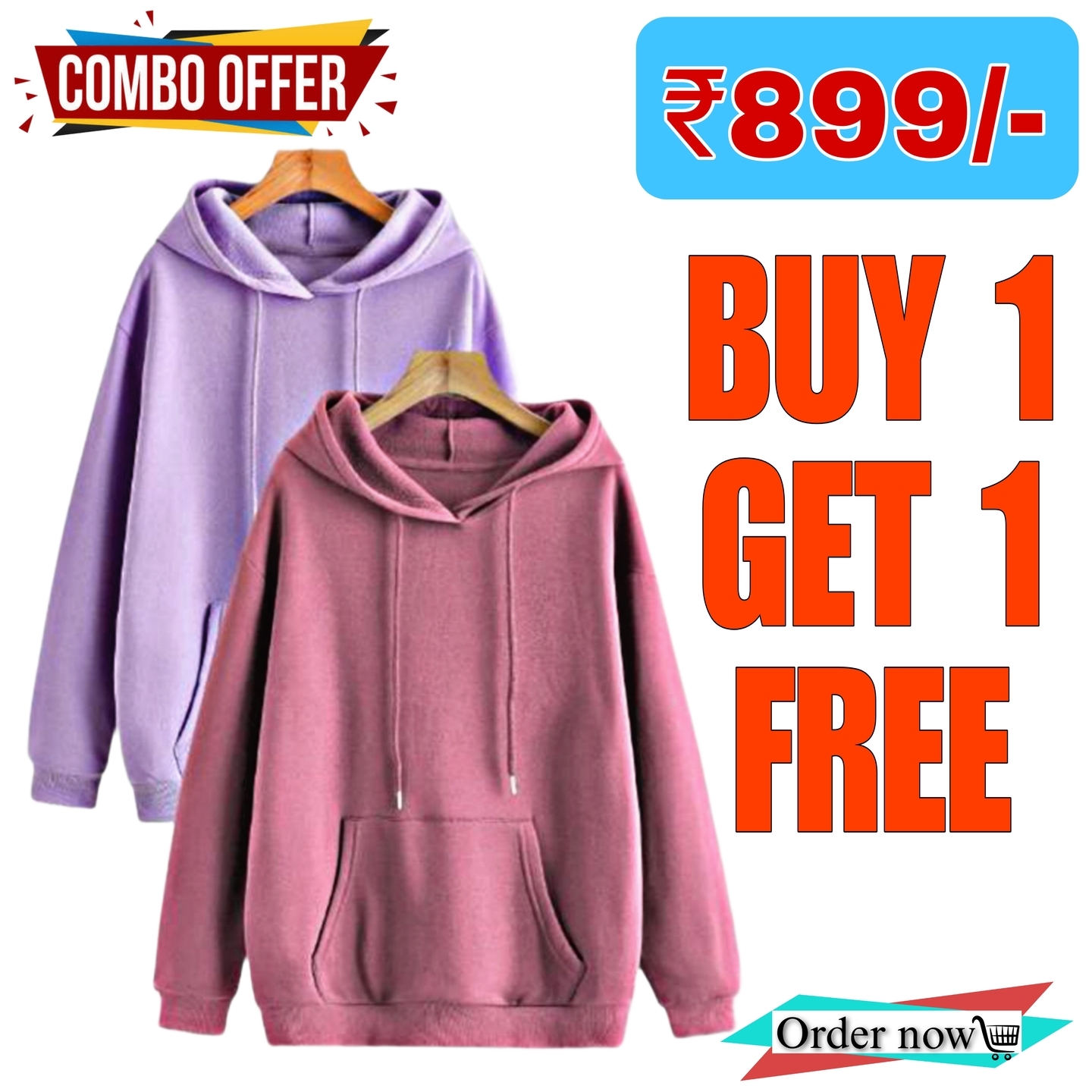 Casual and Stylish Hoodie And Sweat shirt for Men | Cropped Athletic Hoodie T-shirts Combo Pack Off 2-5