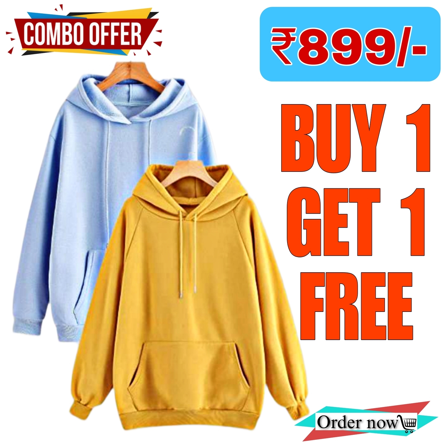 Casual and Stylish Hoodie And Sweat shirt for Men | Cropped Athletic Hoodie T-shirts Combo Pack Off 2-3