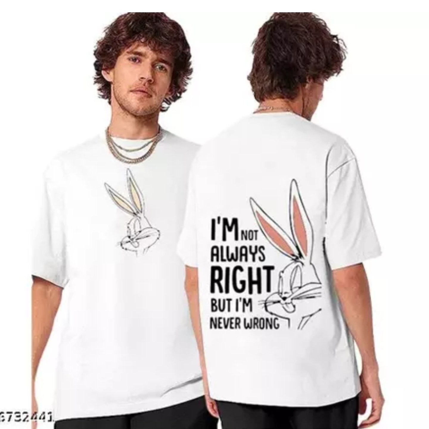 Front Back Printed Round neck Casual Men Tshirt s-346732441