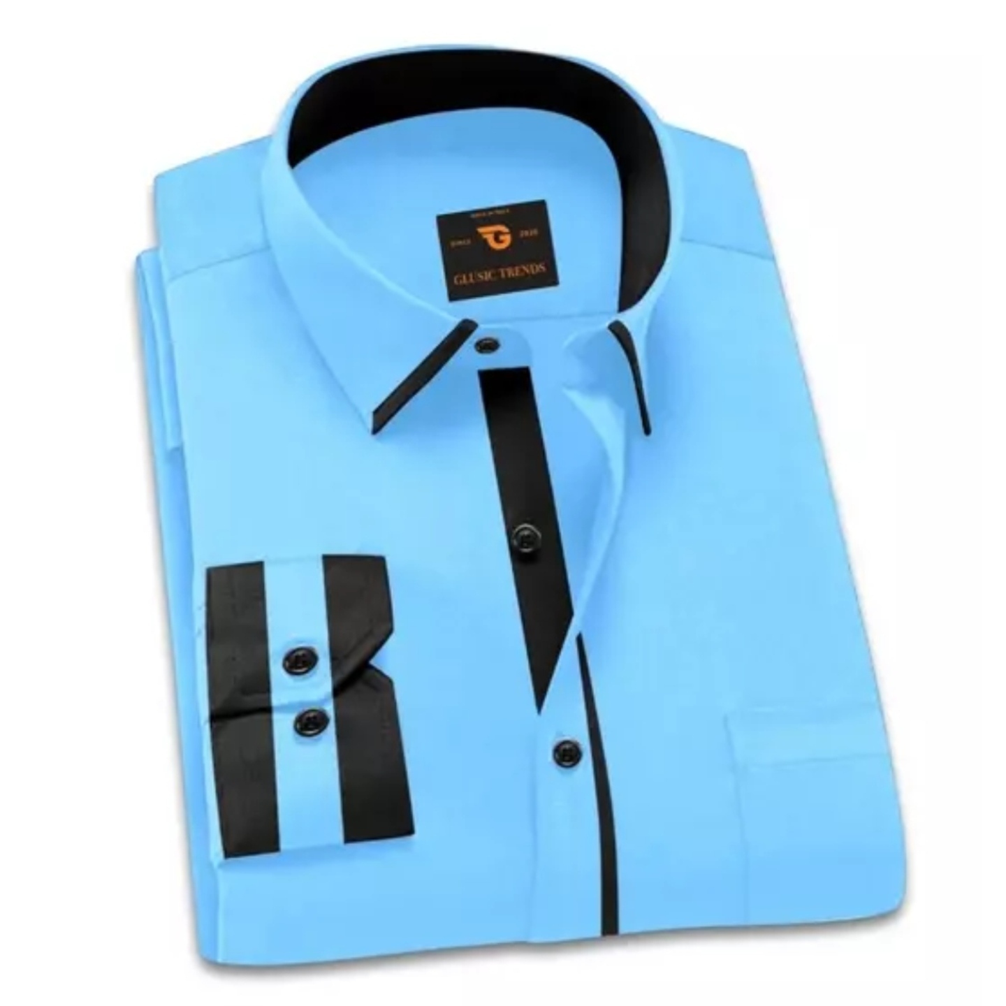 Glusic Trends Sensational Mens Stylish Cotton Self Designer Full Sleeve Casual Shirt 5-82090717