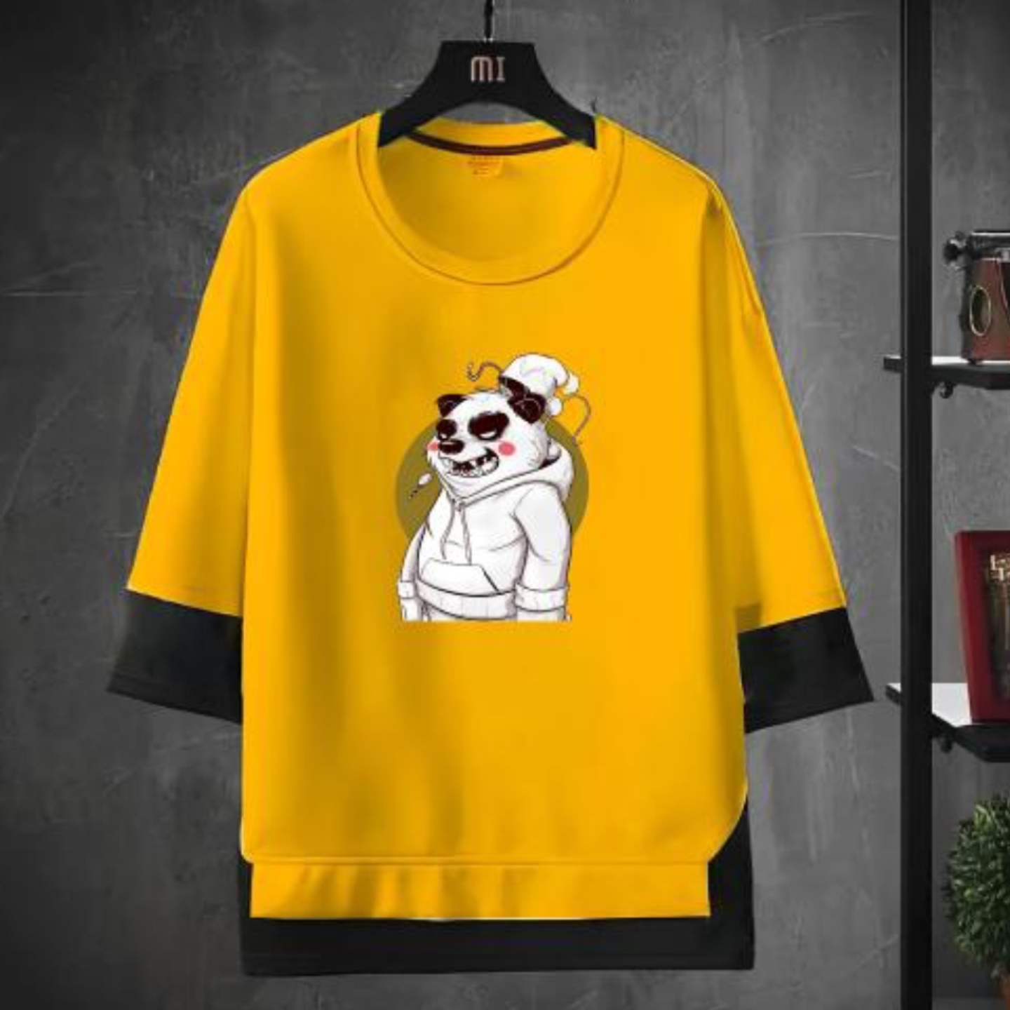 stylogue drop shoulder half sleeves printed t-shirt for men  s-219328722 