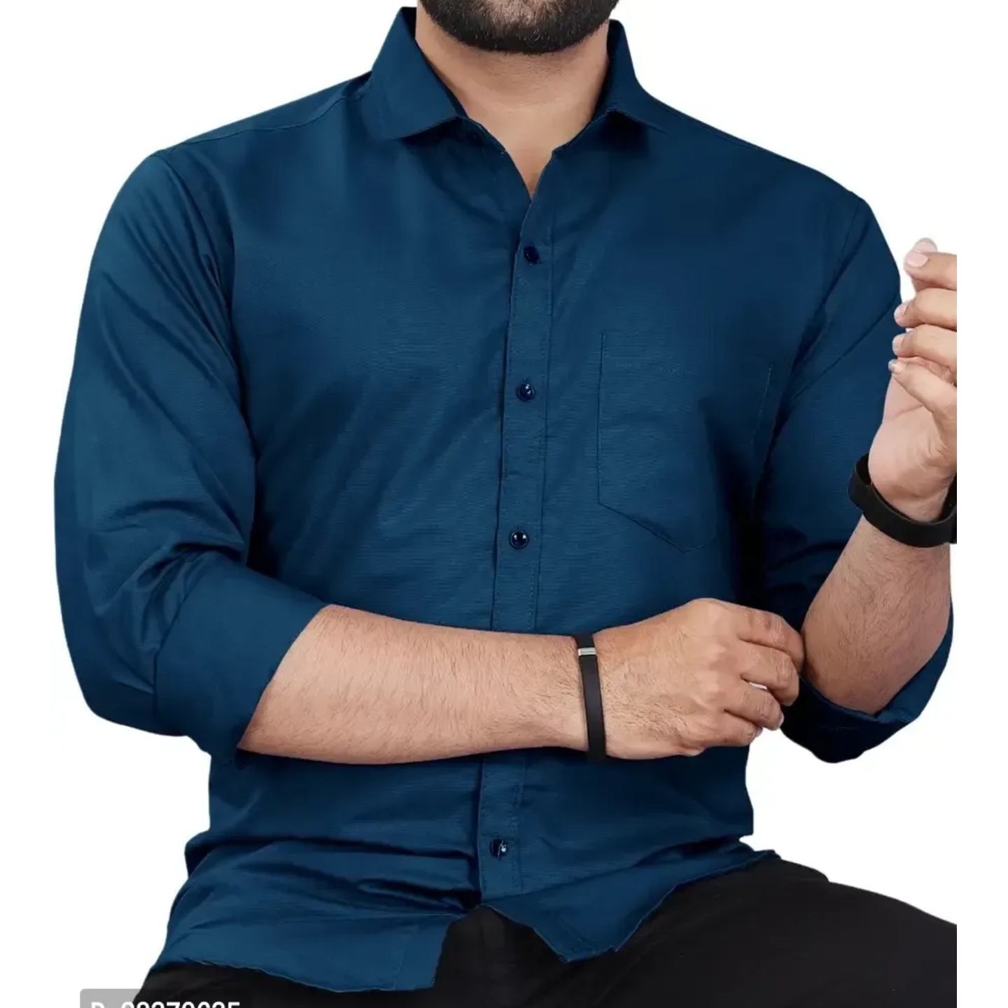 Classic Cotton Blend Solid Casual Shirt for Men P-28379635