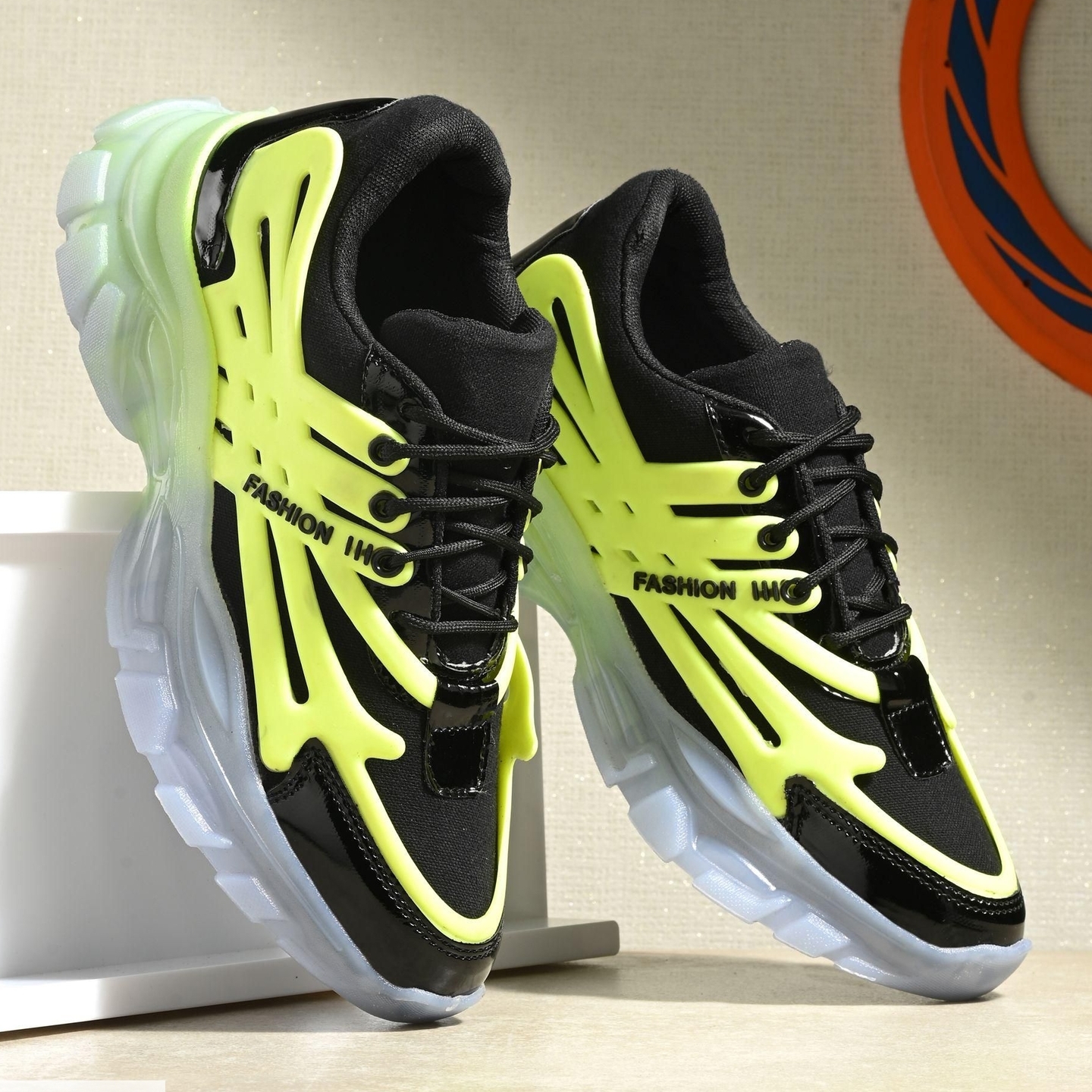 Knight Walkers Black Green Sneakers For Men 2406437