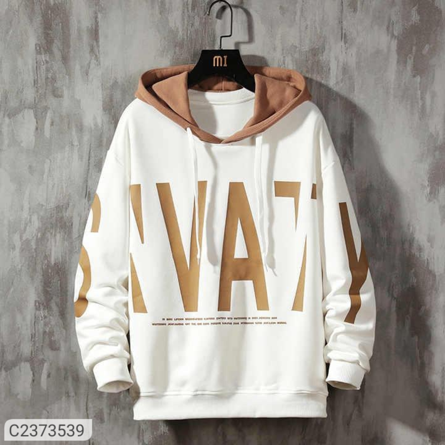Fleece Full Sleeves Printed Mens Hoodie 2373539
