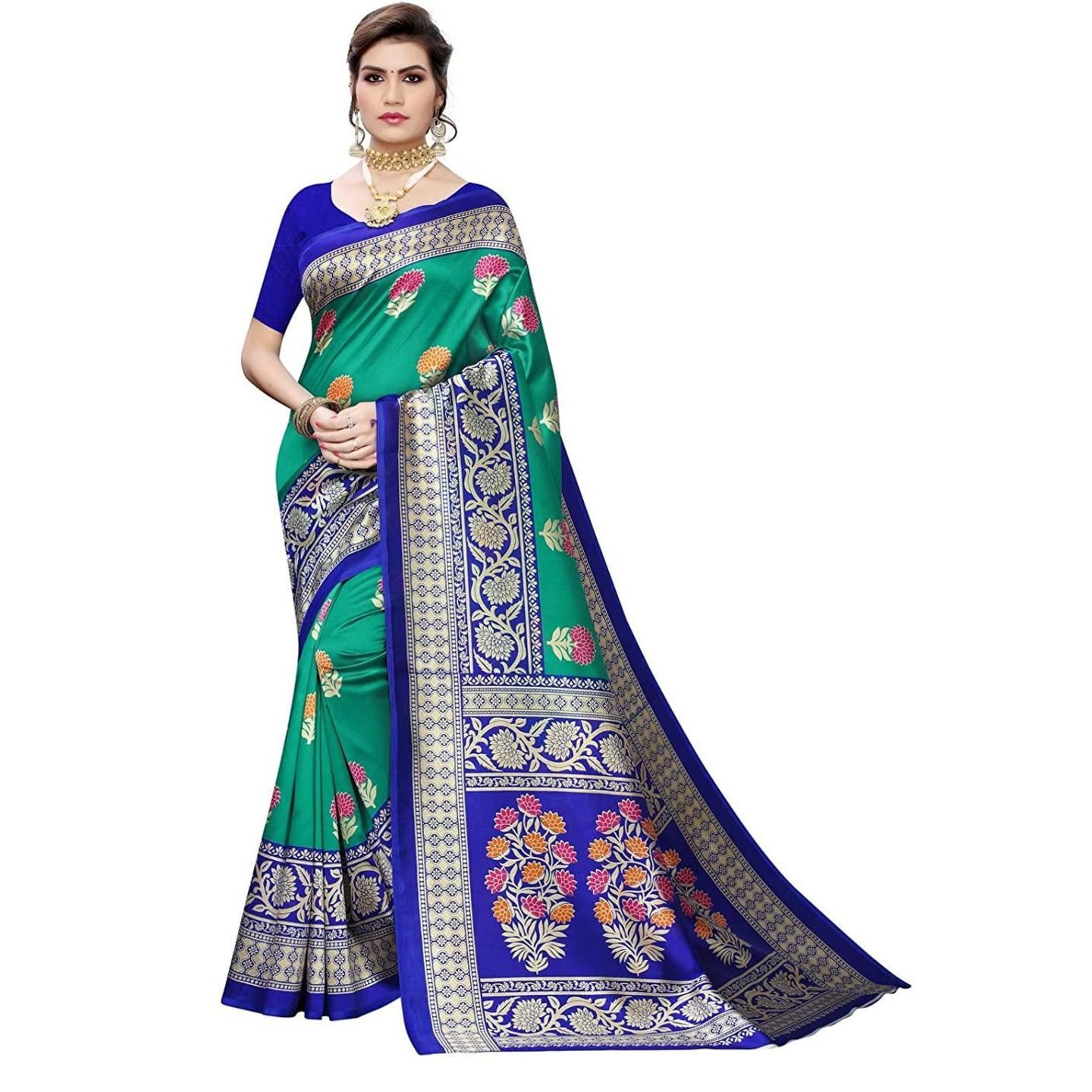 Gorgeous Printed Art Silk Saree (Code: C1436069)