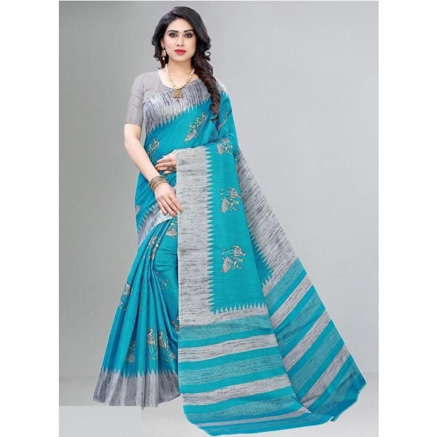 Trendy Printed Art Silk Saree (Code: C1902737)