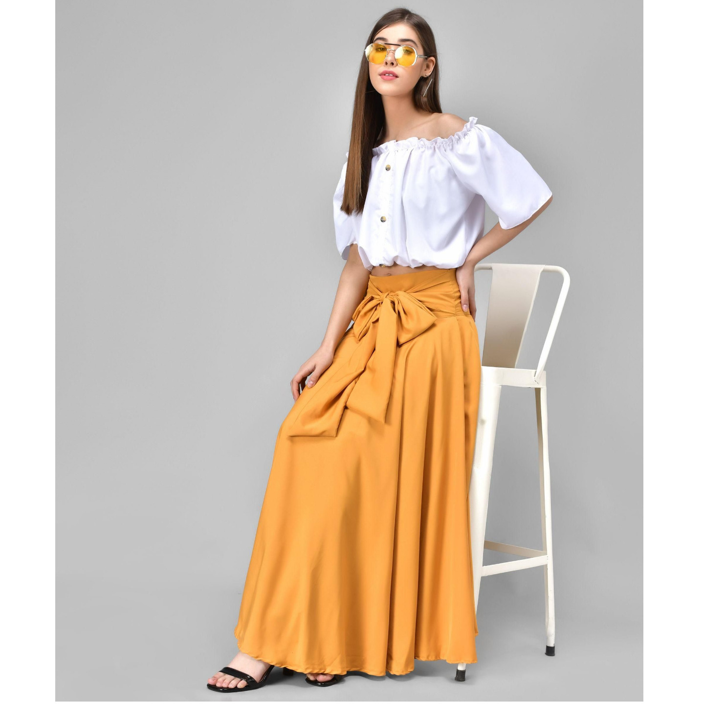 Verve Studio Crepe Solid Top & Bottom Set (Code: C1562014)