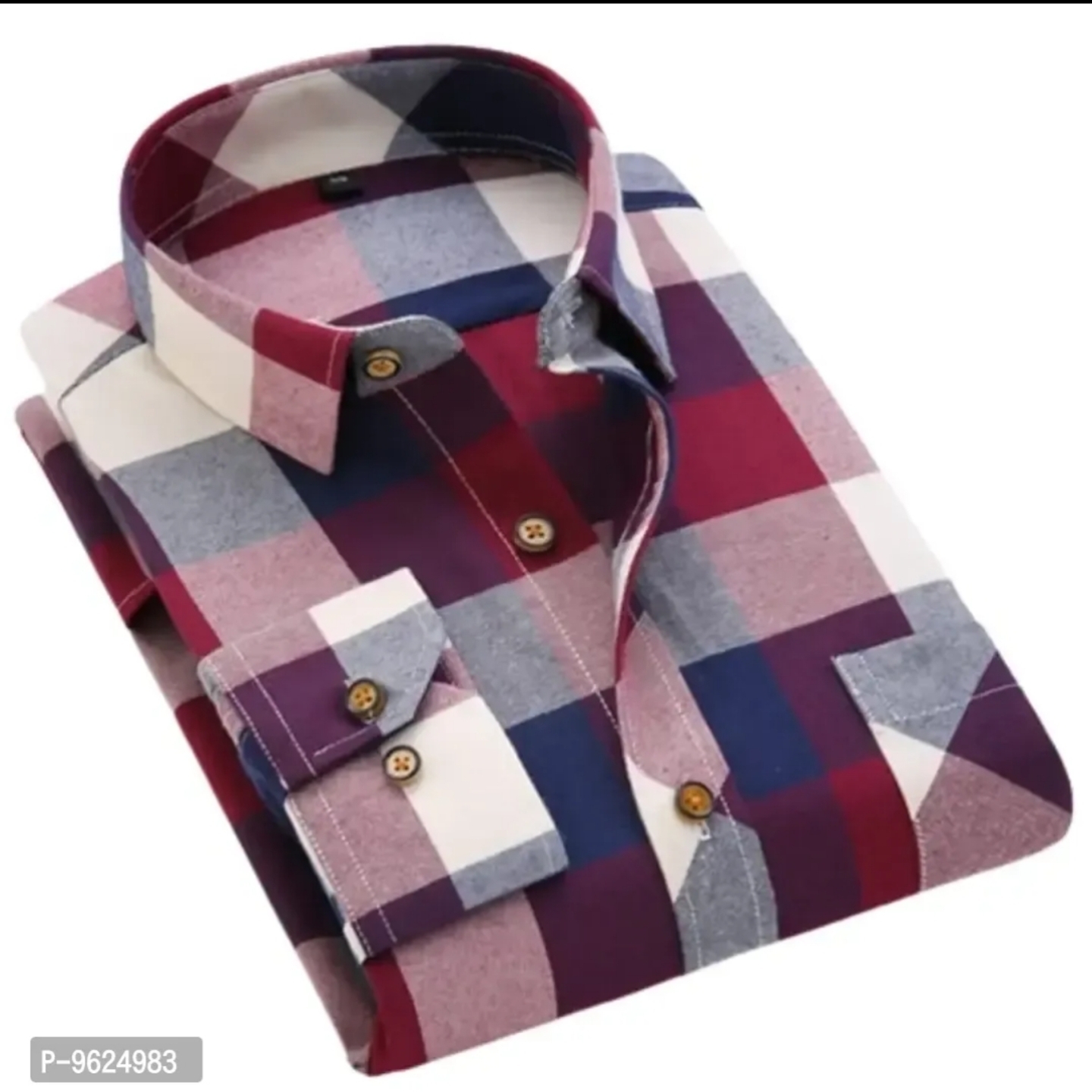 Multicoloured Cotton Blend Checked Casual Shirts For Men 9624983