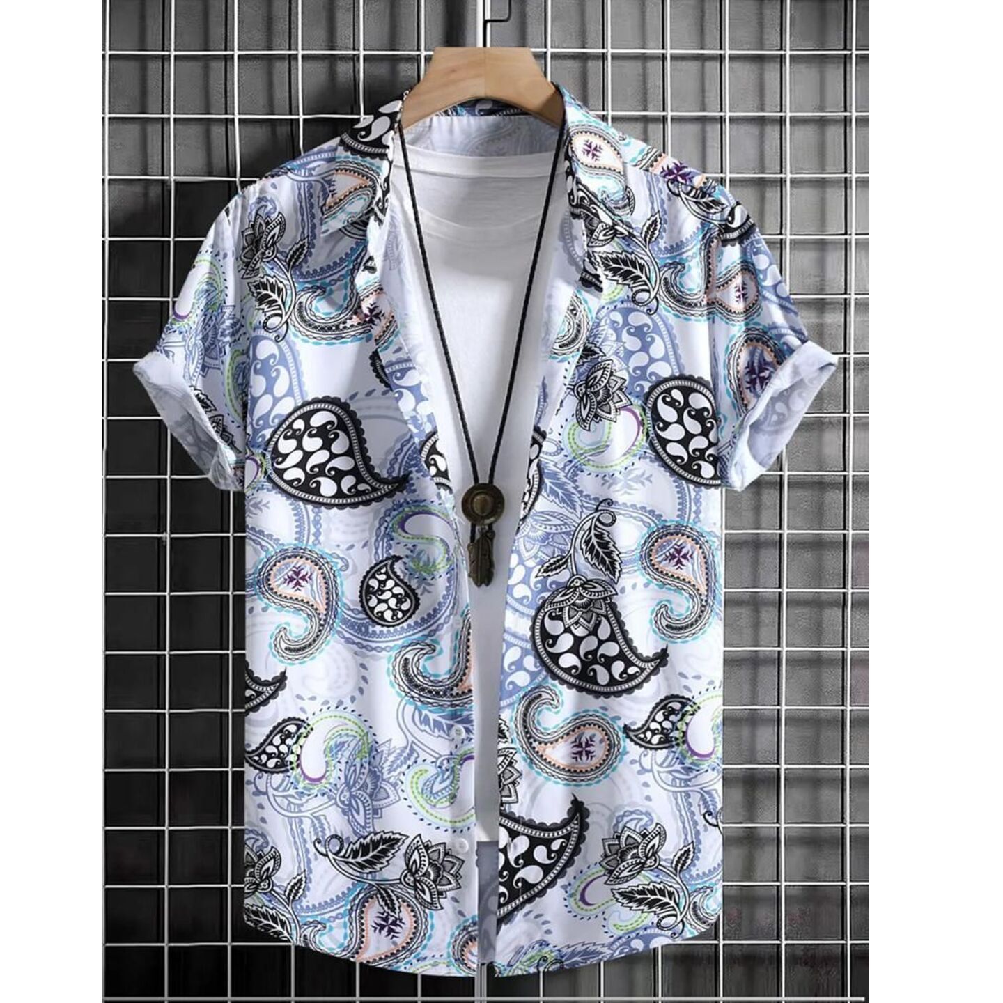 Men's Causal Printed Lycra Blend Shirts (Code: C2406265)