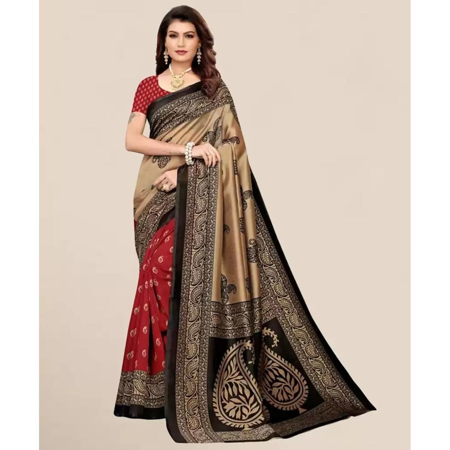 Trendy Printed Art Silk Sarees (Code: C2328455)
