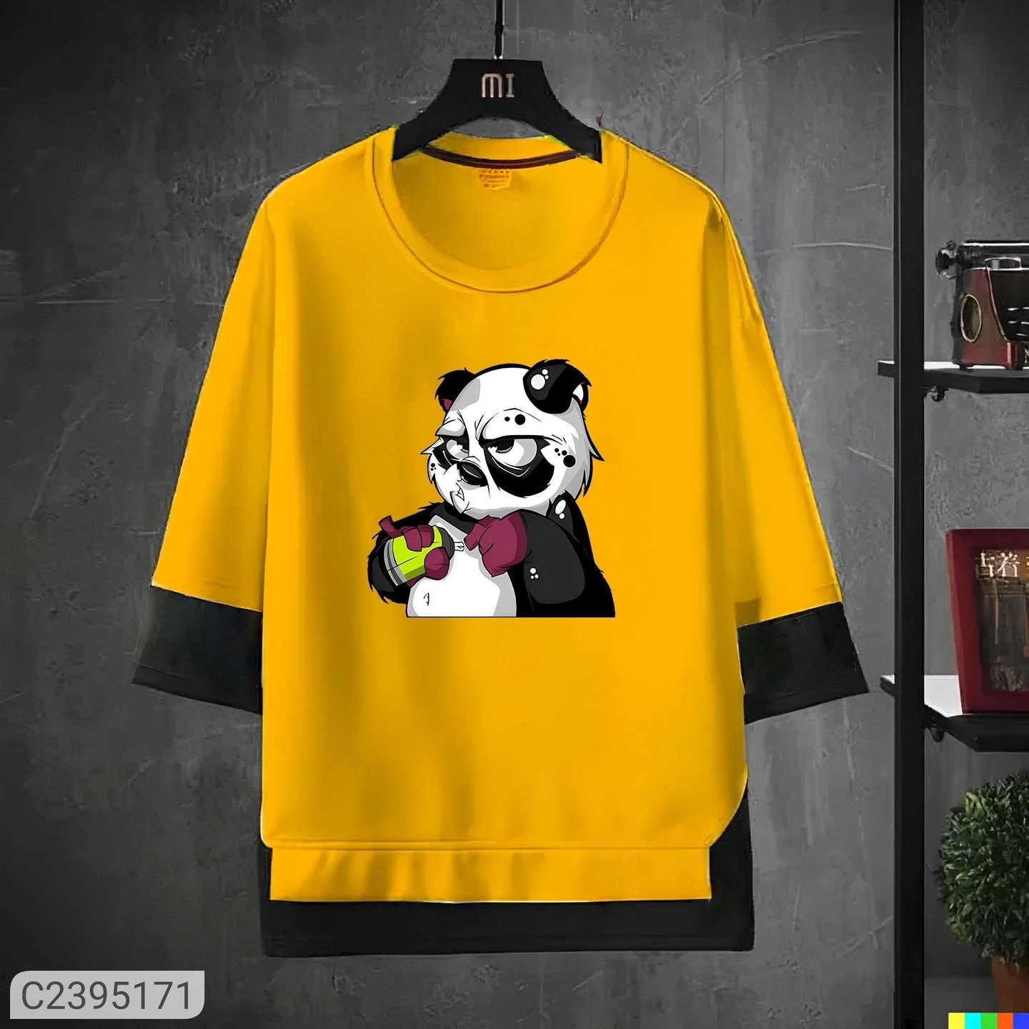 Cotton Blend Printed Half Sleeves Mens Round Neck T-Shirt 2395171