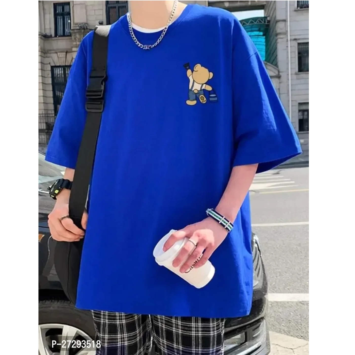 Trendy Stylish Cotton Blend Typography Round Neck Tees for Men P-27293518