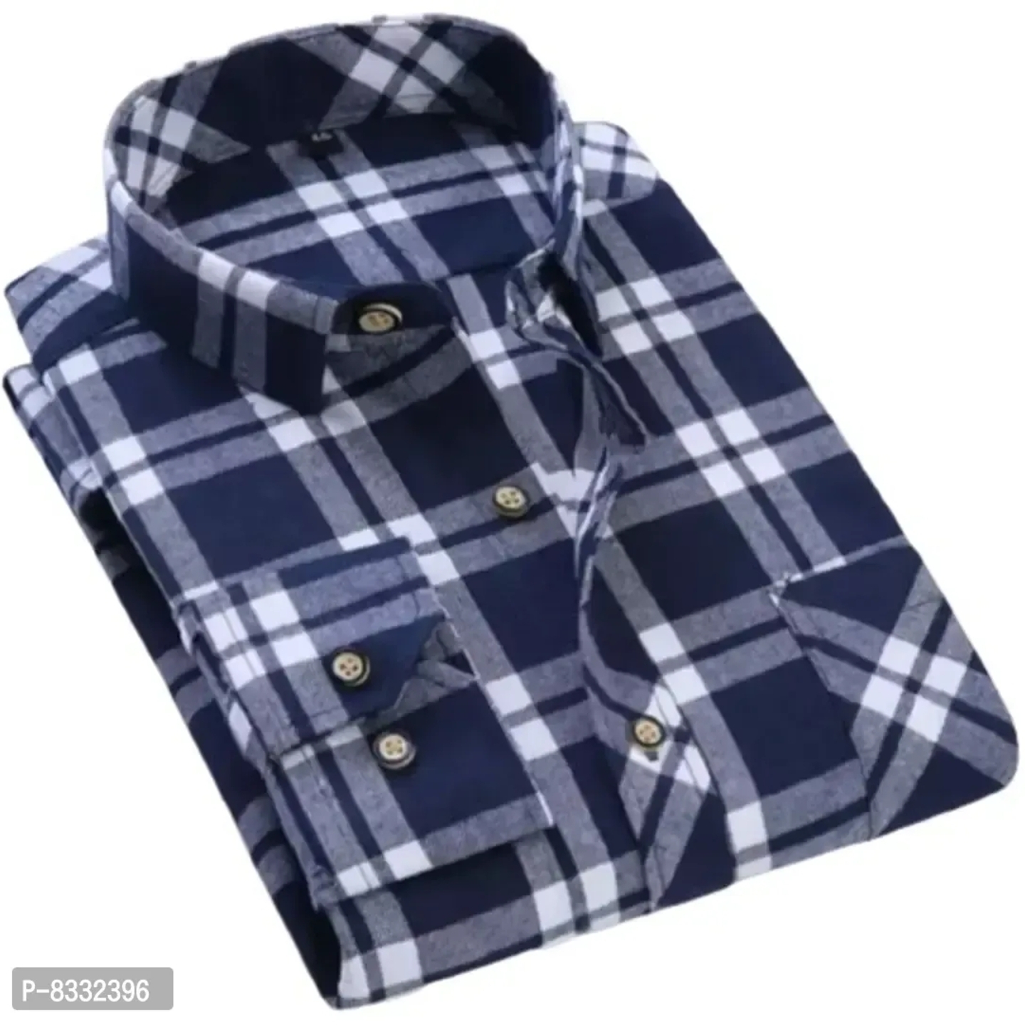 Trendy Men Cotton Blend Checks Shirt 8332396