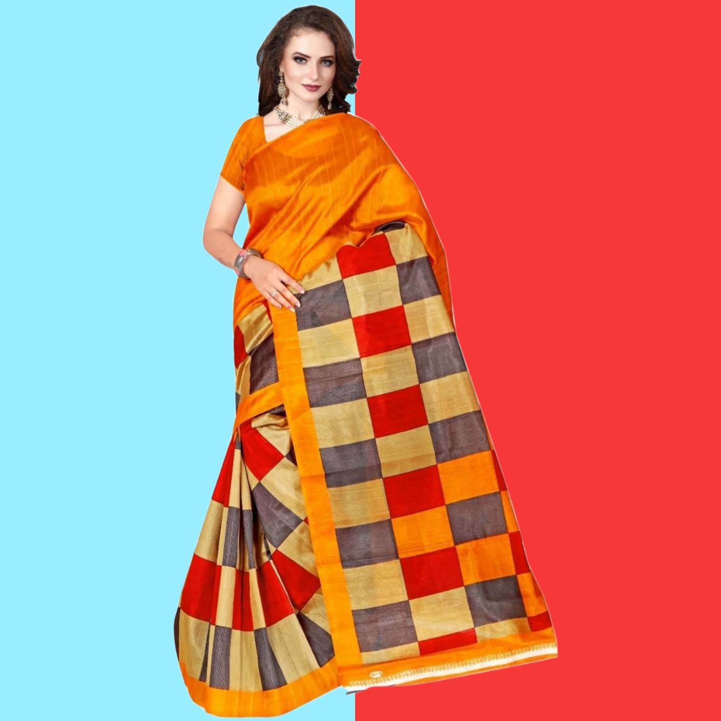 Attractive Printed Art Silk Sarees (Code: C1690605)