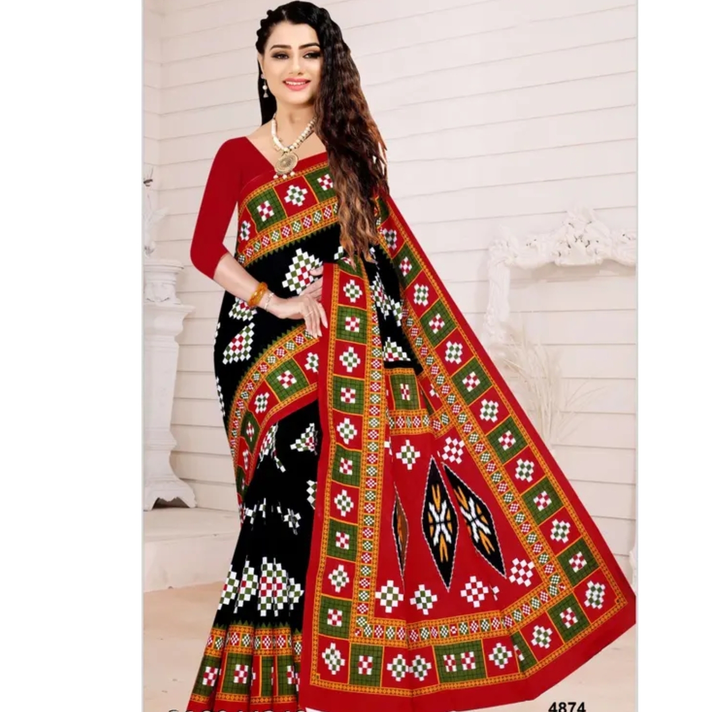 Pure Cotton Pasapalli Print Saree