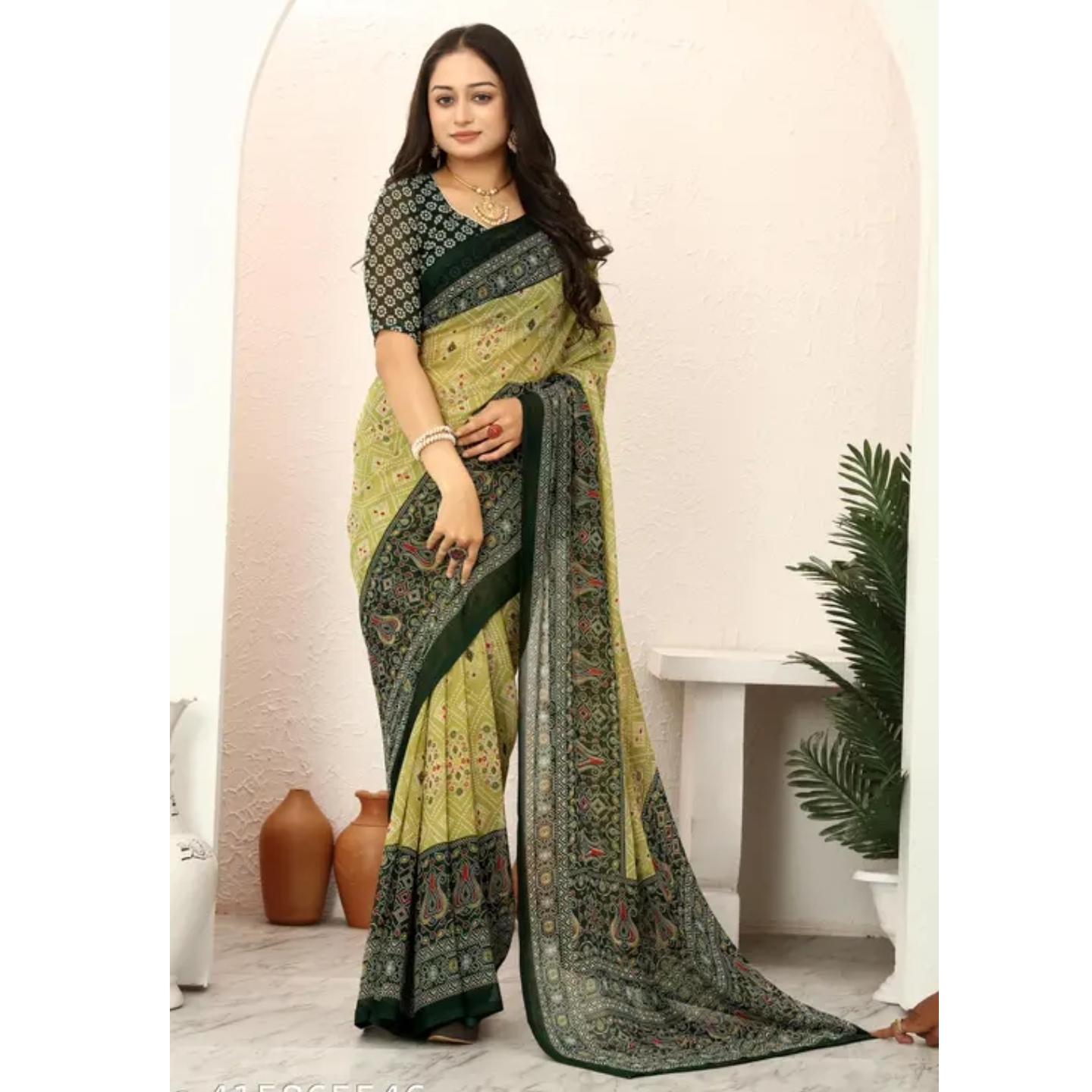 WEIGHTLESS NIRVI-BEIGE-GREEN