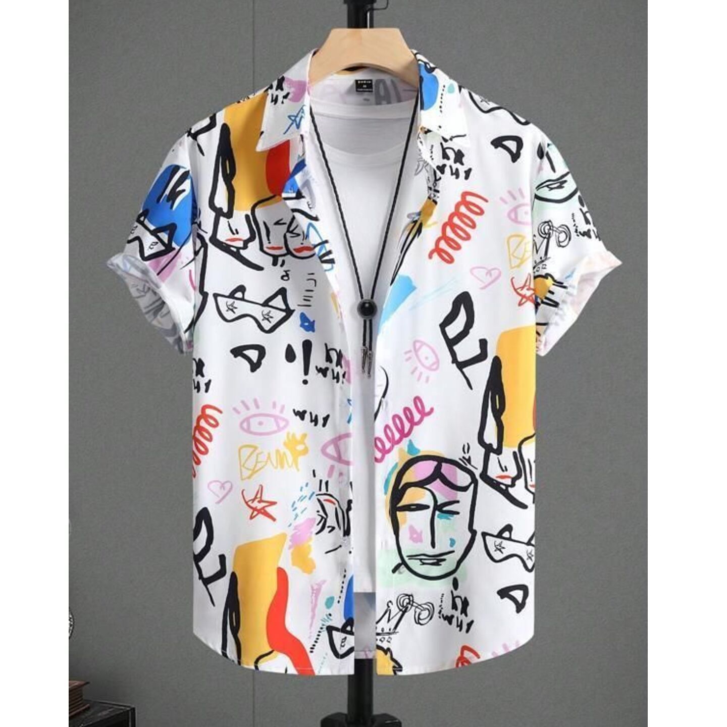 Mens Causal Printed Lycra Blend Shirts Code C2406269