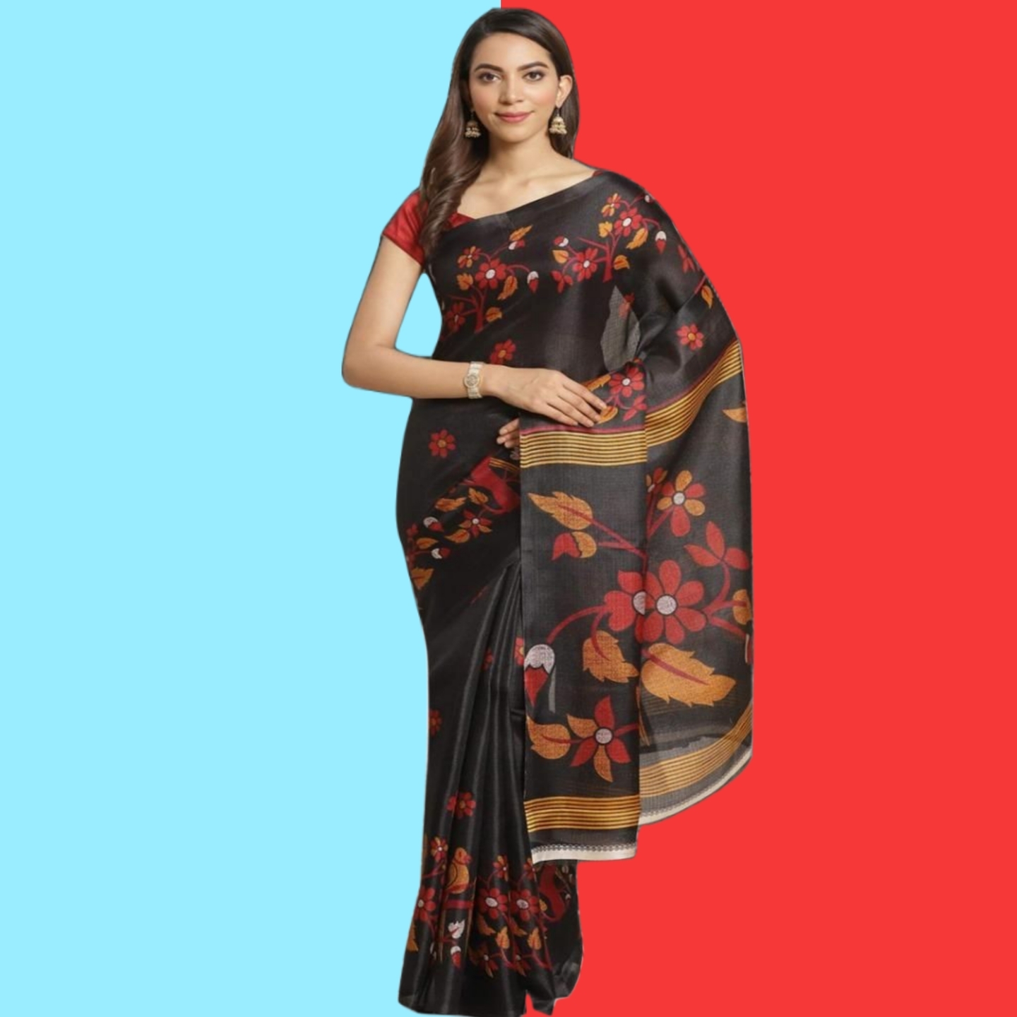 Delicate Printed Art Silk Sarees Code C1690707