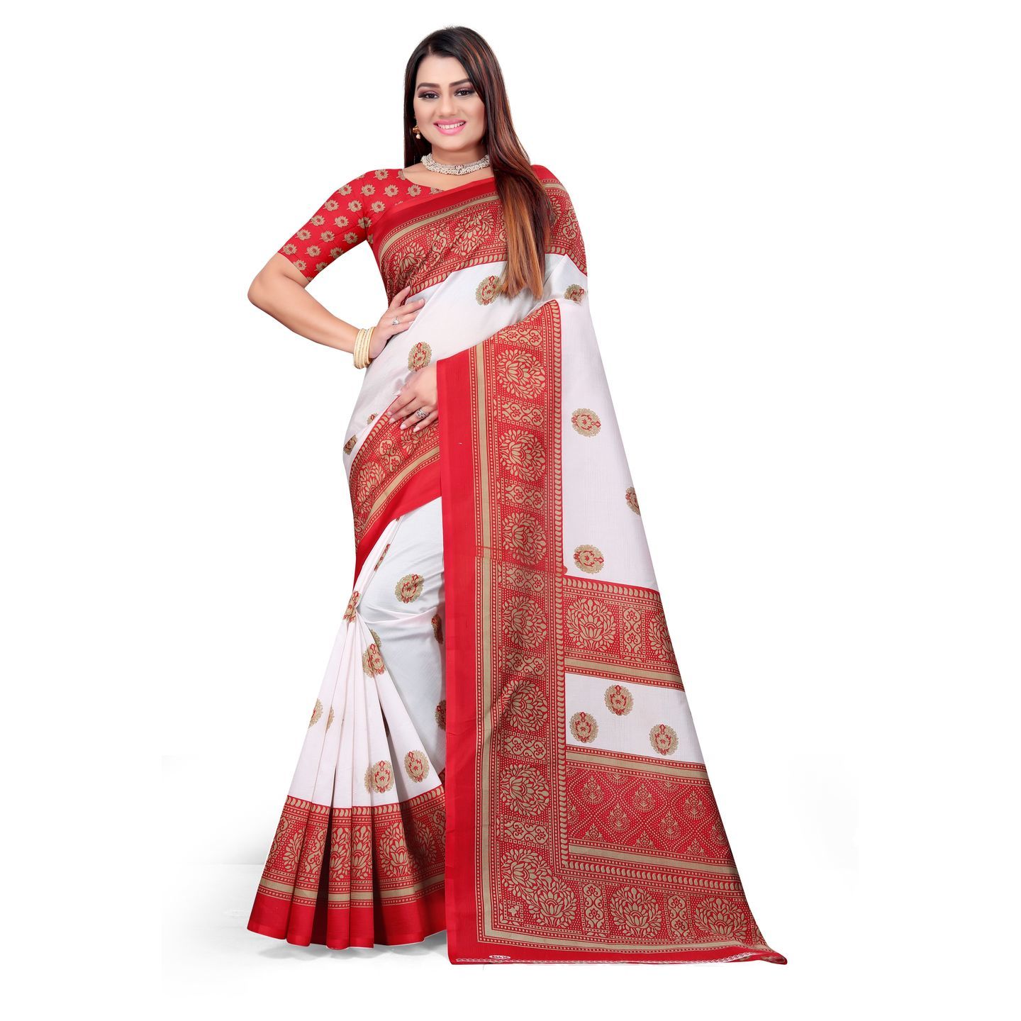 Special Printed Art Silk Saree (Code: C2299953)