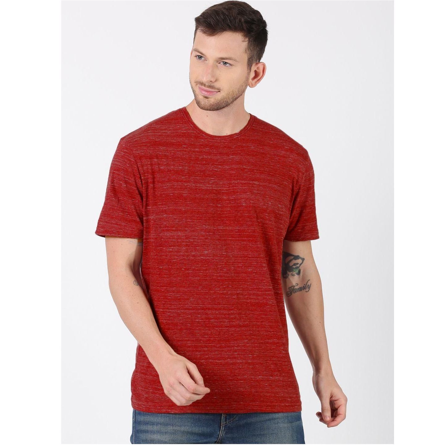 UrGear Cotton Solid Half Sleeves Mens Round Neck T-Shirt (Code: C2099257)