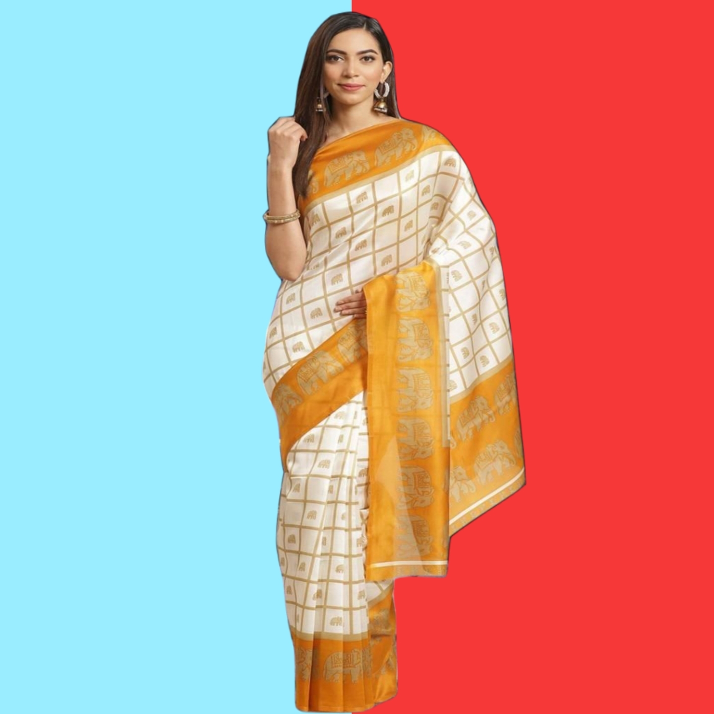 Delicate Printed Art Silk Sarees (Code: C1690701)