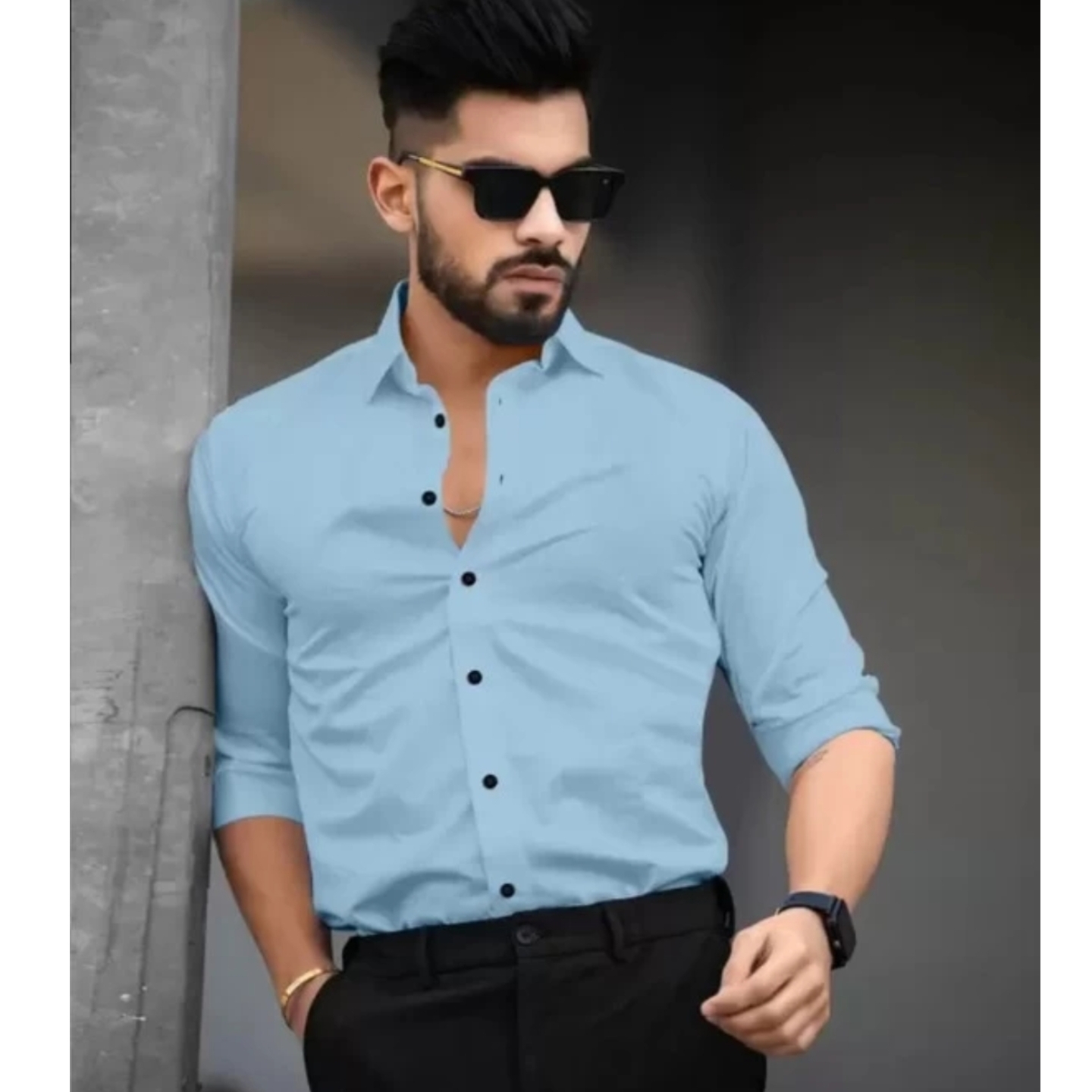Premium quality cotton  casual formal full sleeve Check Shirt For men s-384522275