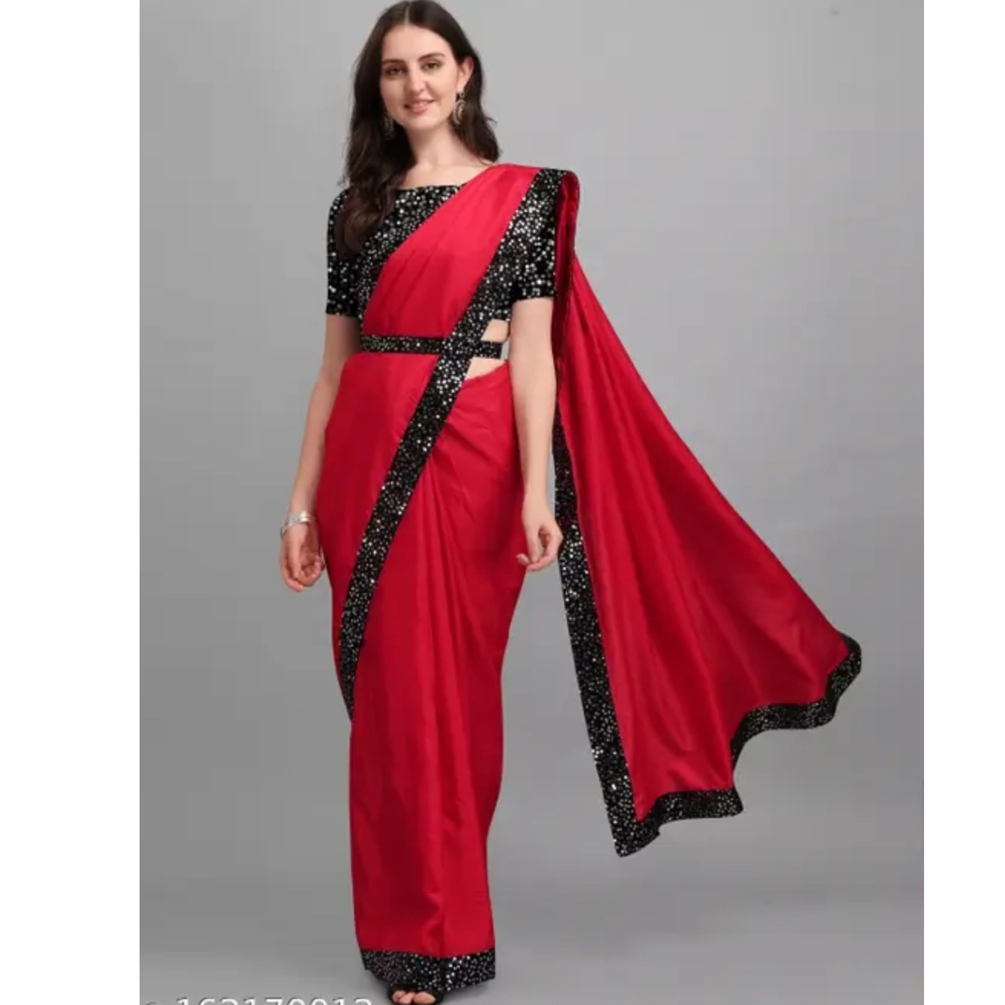 Soft Silk Red Lace Border Belt Saree with Blouse
