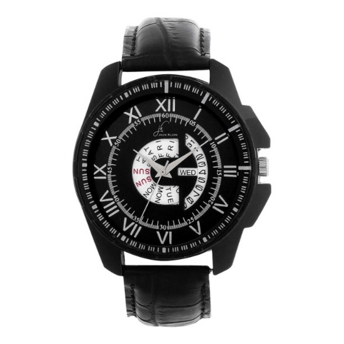 Stylish Black Day And Date Working Analogue Wrist Watch (Code: C340862)