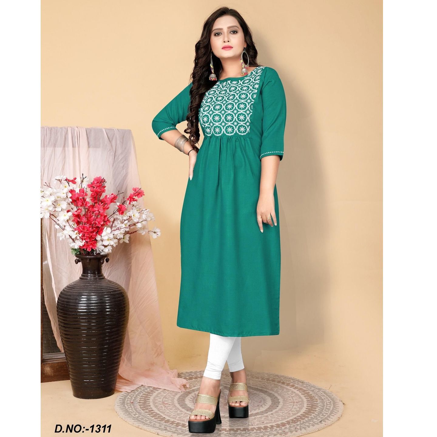 Special Embroidered Ctton Kurti (Code: C2282767)