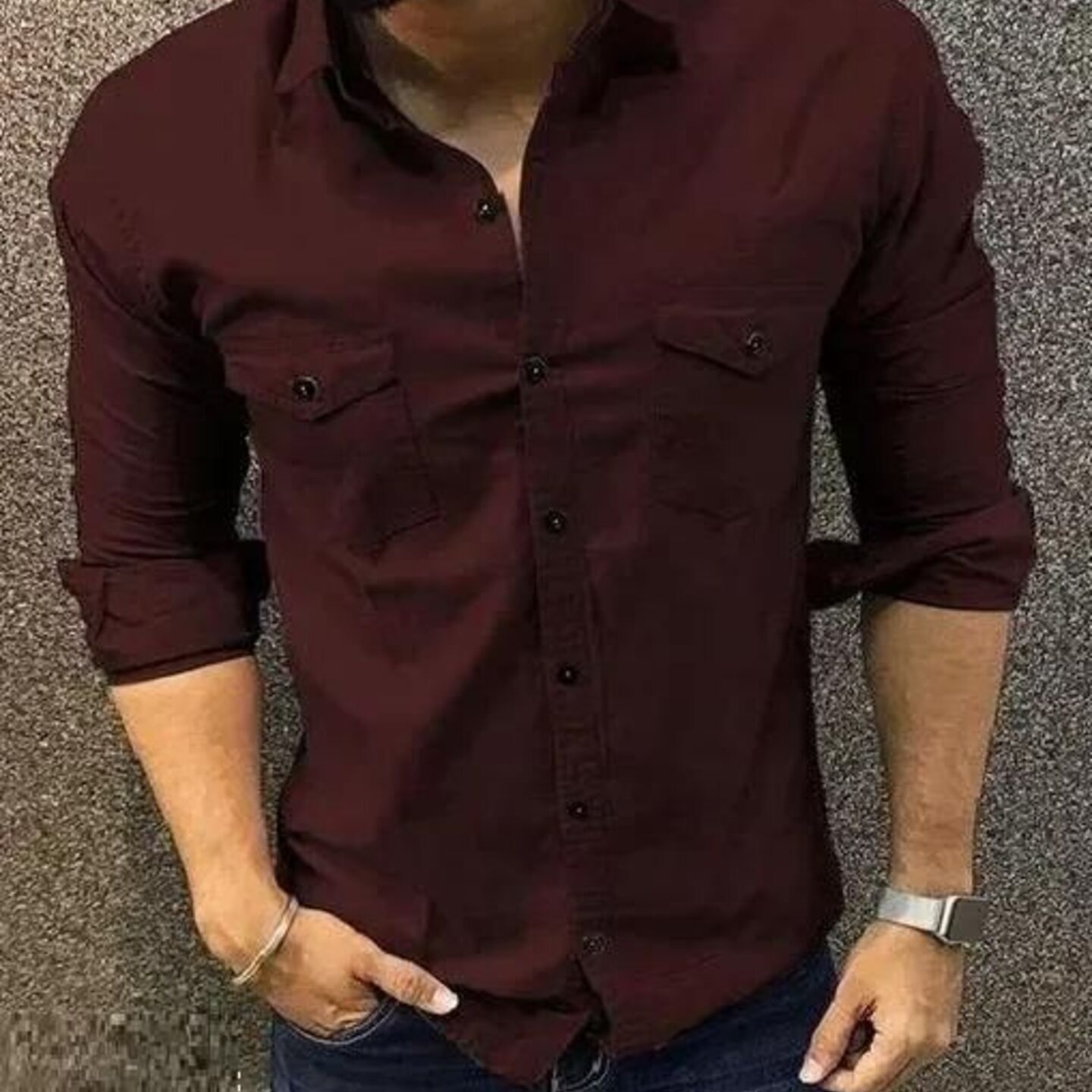 Cotton Solid Full Sleeves Mens Casual Shirt (Code: C2273494)