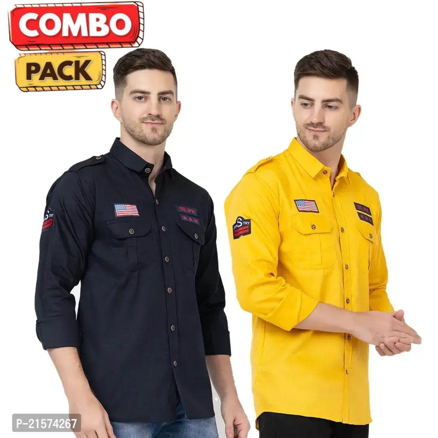 Trendy Wear Beach Style Shirts for Men Combo of 2