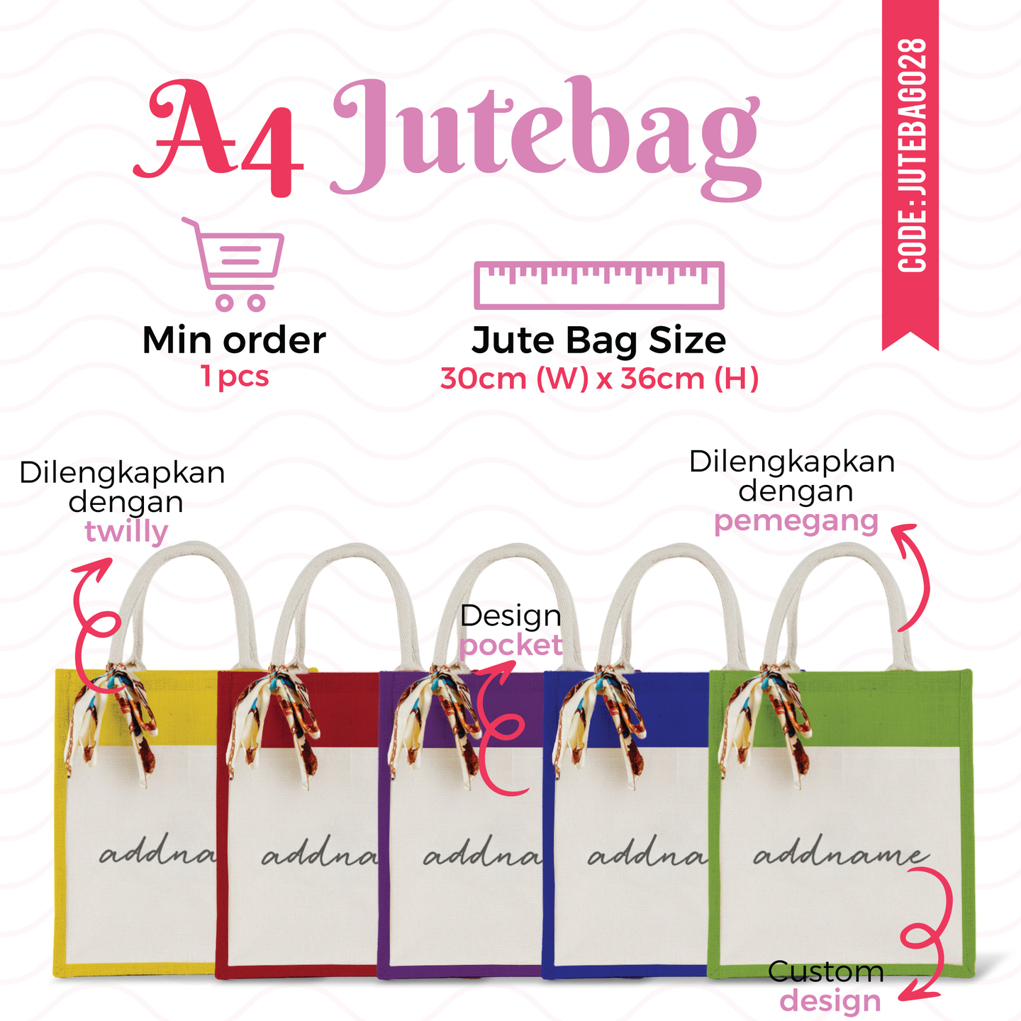 A4 Jute Bag