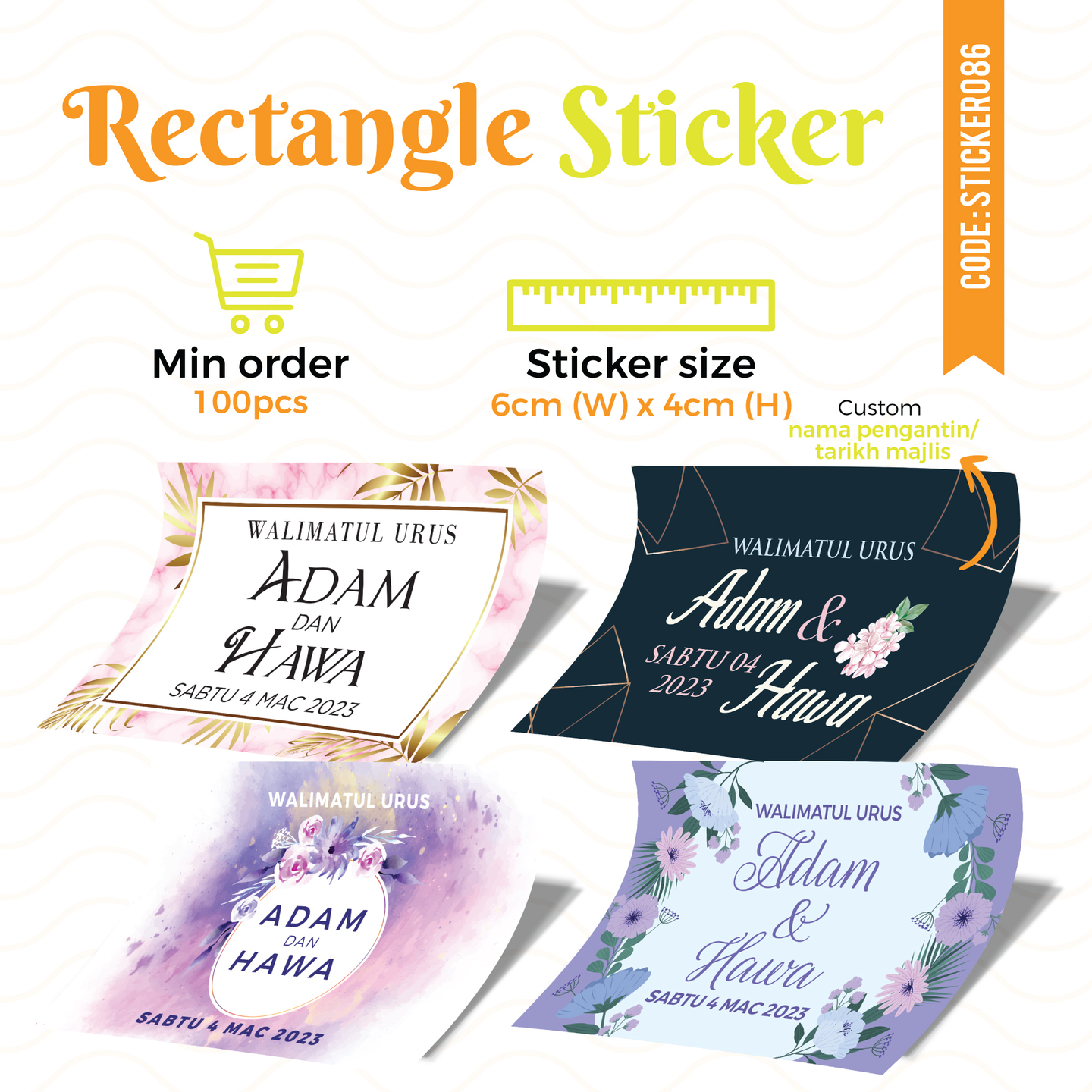 Rectangle Sticker Type 3