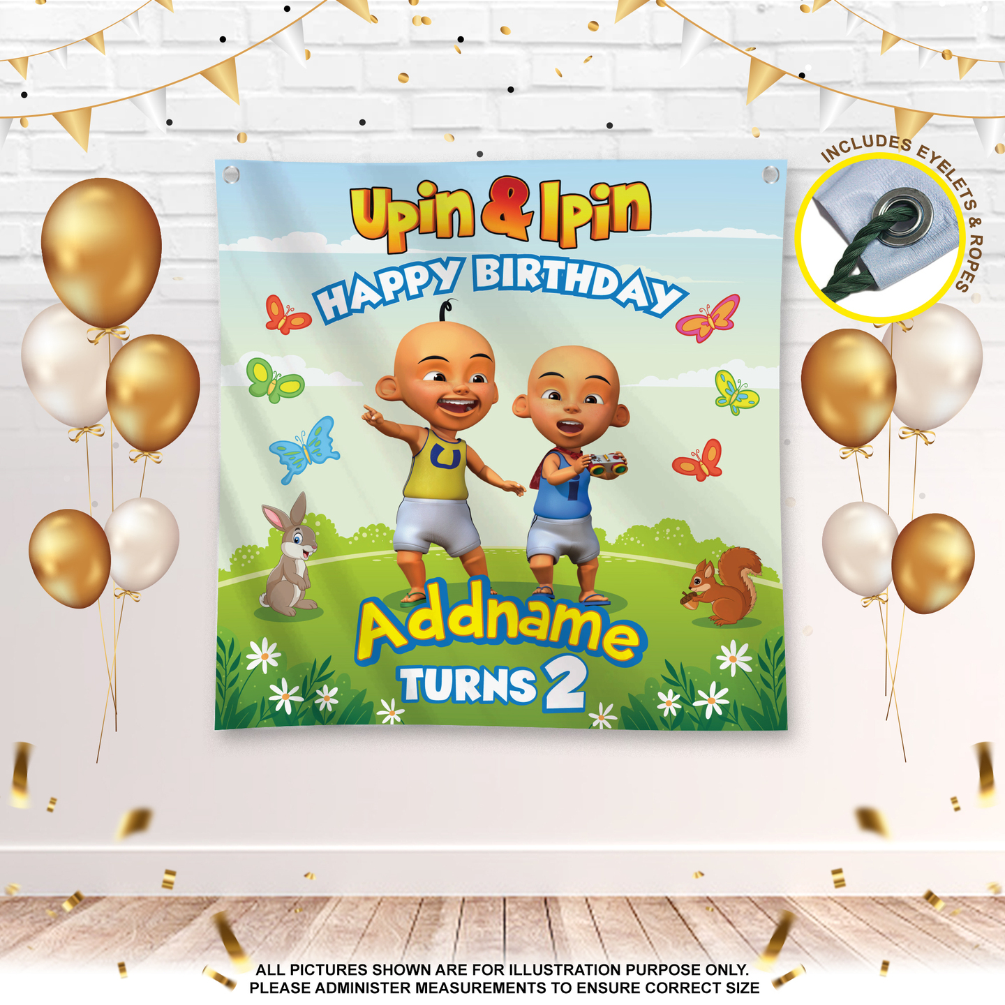 Birthday Banner Upin Ipin