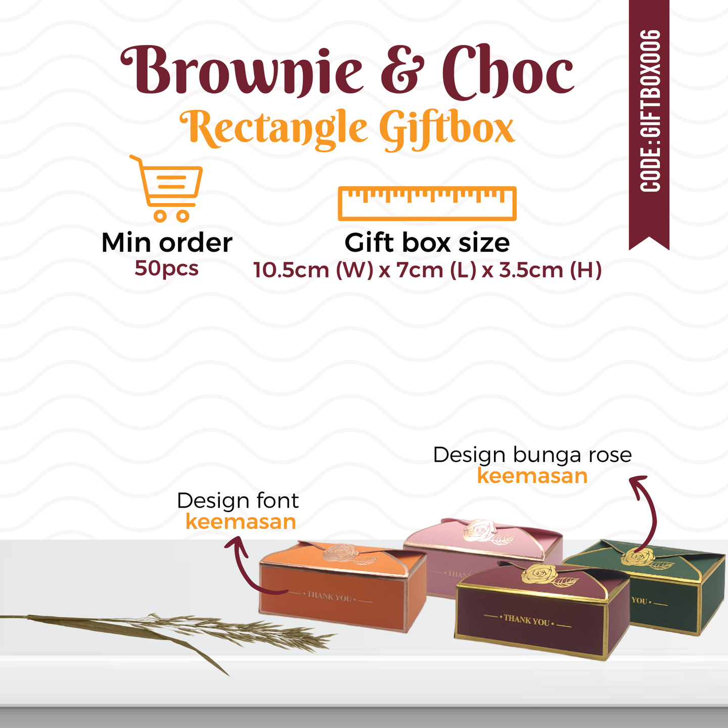 Brownie & Choc Rectangle Gift Box