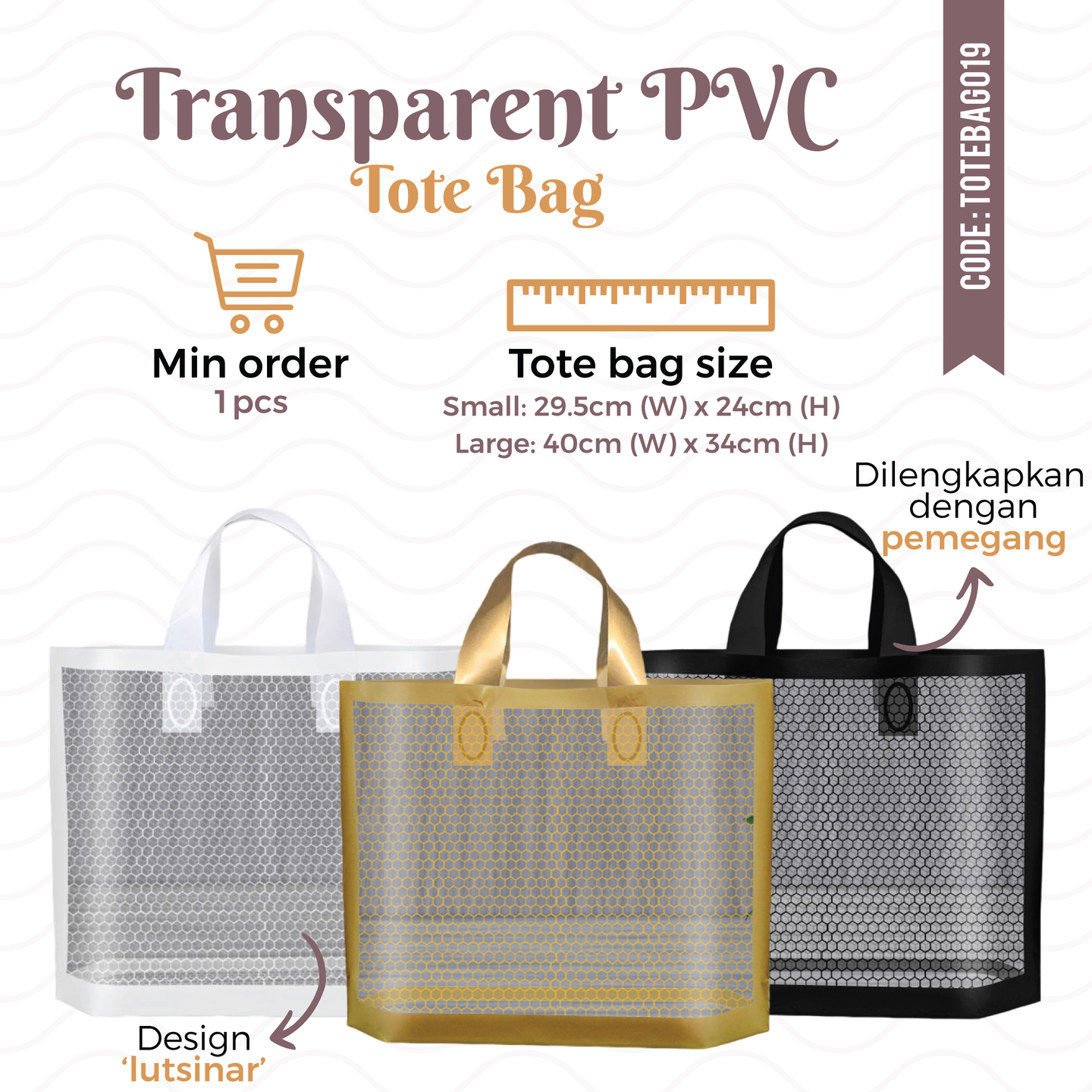 Transparent PVC Tote Bag