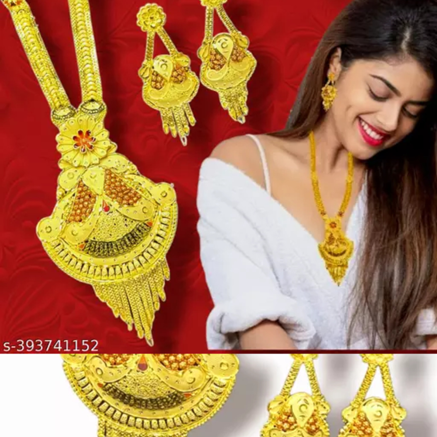 One gram gold plated necklace exclusive designer party wear jewellery sehttps://myshopmatic.com/product_builder#t
