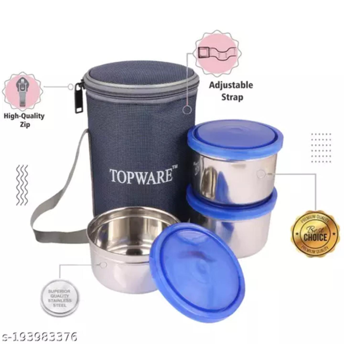 Topware 3 container lunchbox set (2*600 & 1*400) ml