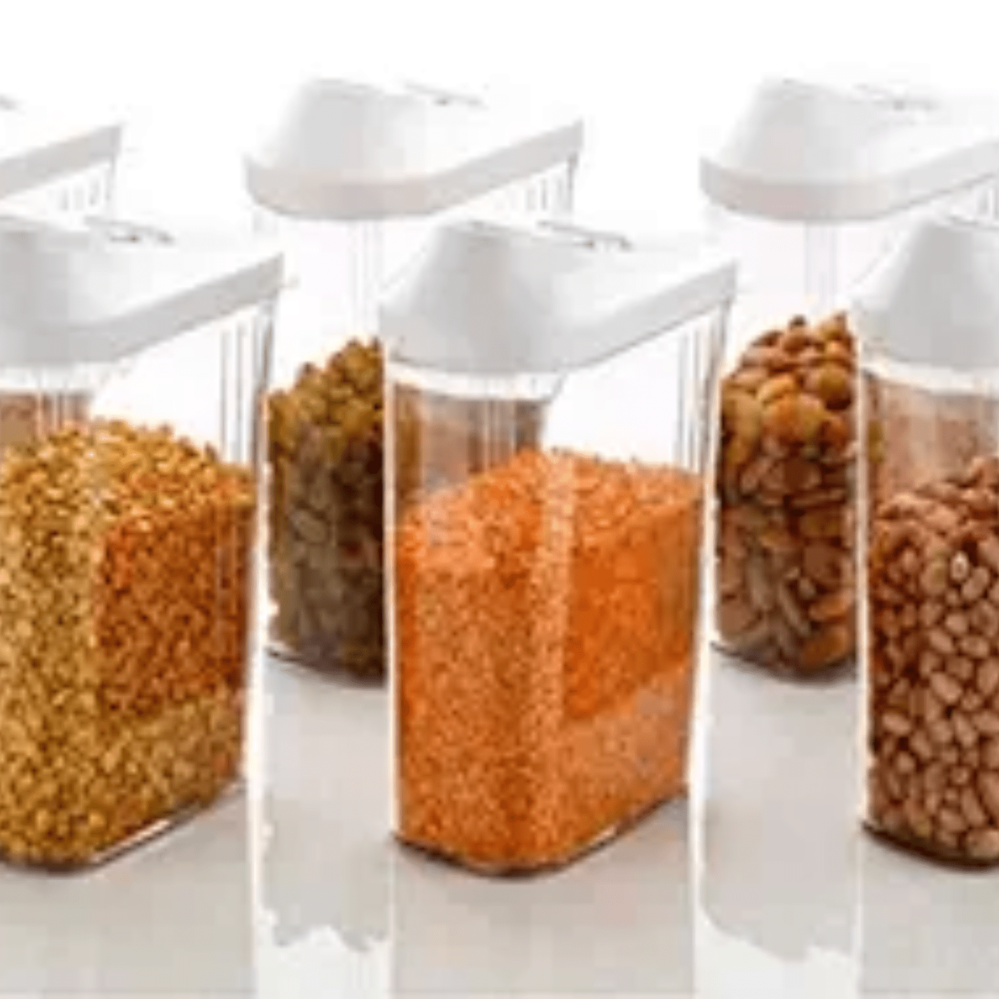 Kitchen Container Womens First Choice Easy Flow Container Use For Dal, Chaval, Snackes, Fridge Container Set Of 6 PCs Each Container 750ml