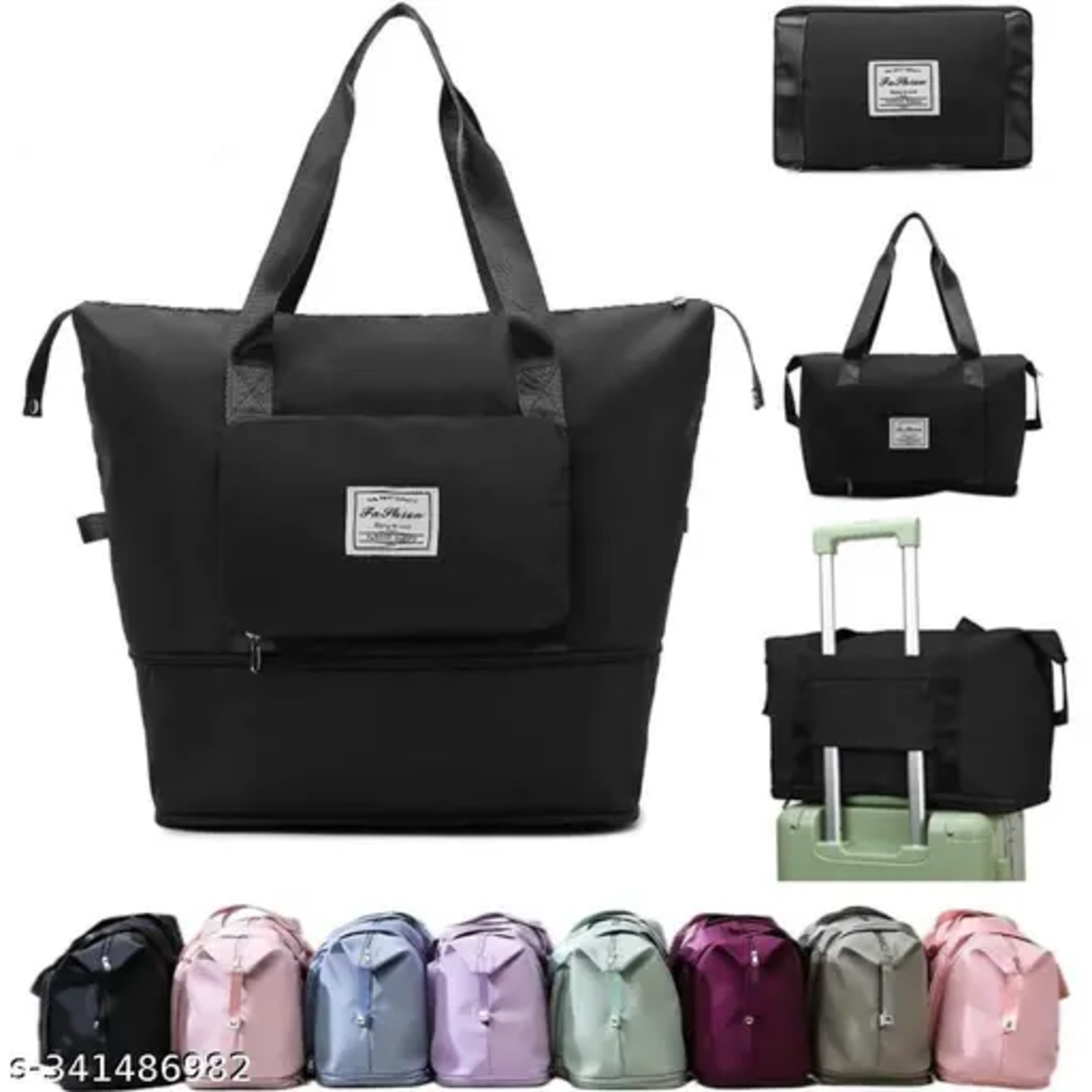 Large Capacity Folding Travel Bag, Dry and Wet Separation Multifunctional Sports Shoulder Bag, Foldable Travel Duffel Bag, Travel Lightweight Waterproof Carry Luggage Bag