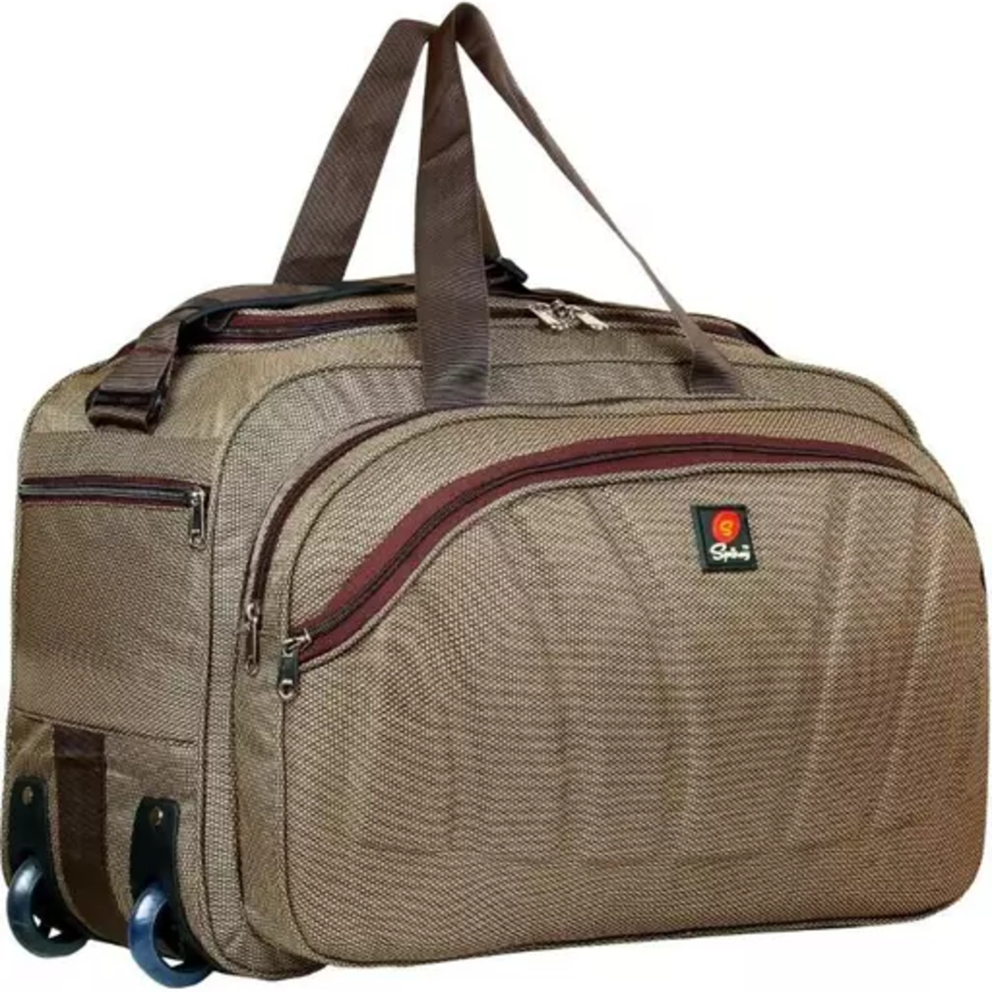 Duffel bag 80l strolley duffle bag -men women girl boy children with 2 wheel trolley cabin luggage bag -Green -Large capacity Material : Polyester