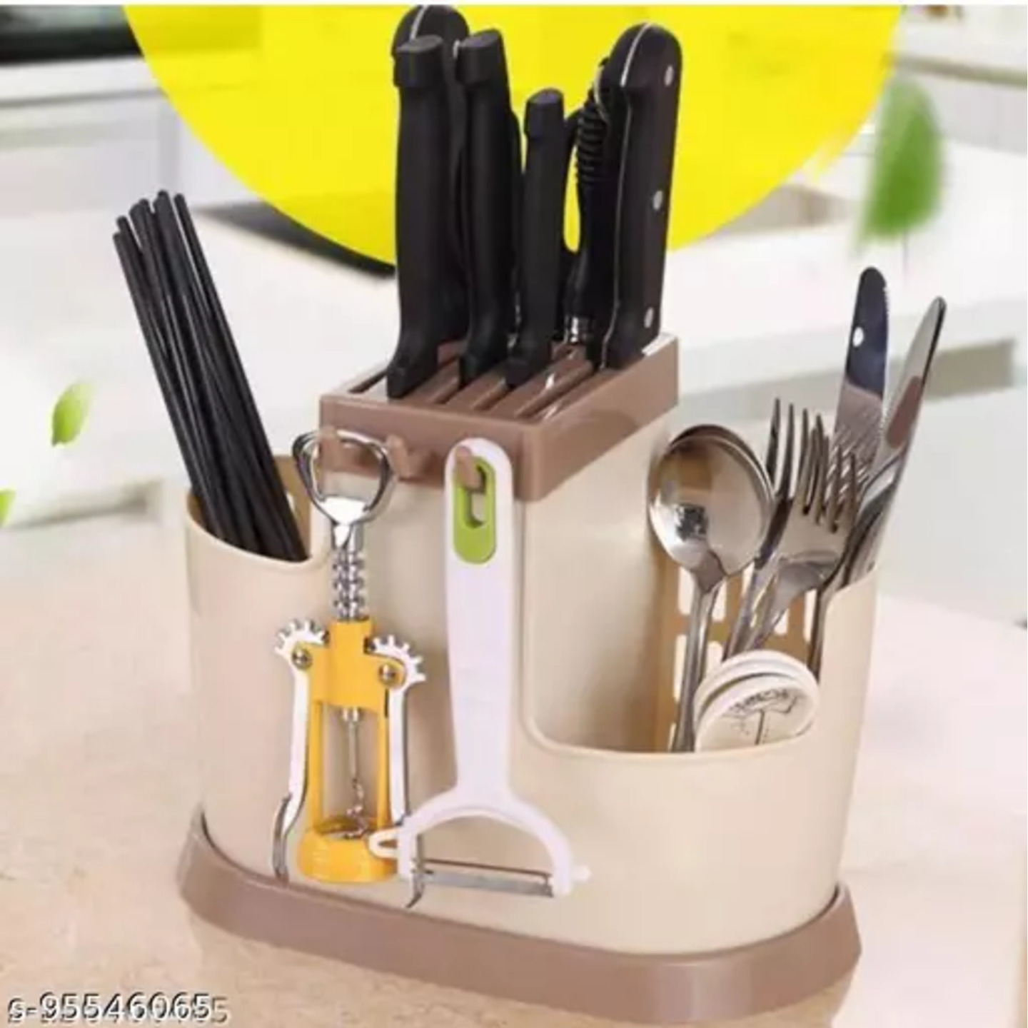 Empty CUTLERY rack BROWN