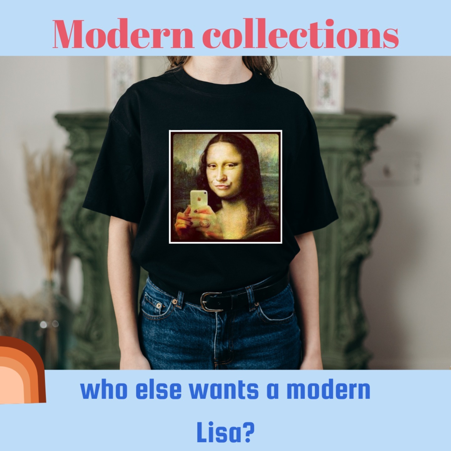 Monalisa Meme Tshirt for Girls| Funny Tshirts for girls casuals