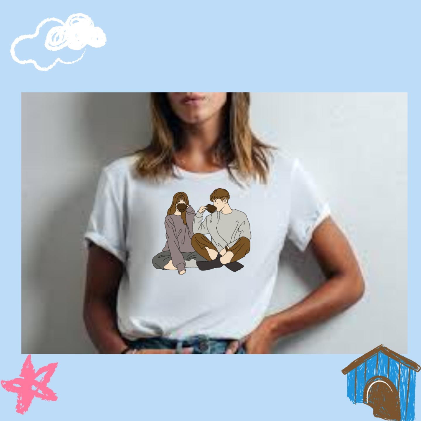 Korean Couple Tshirt | Unisex Tshirts for couple